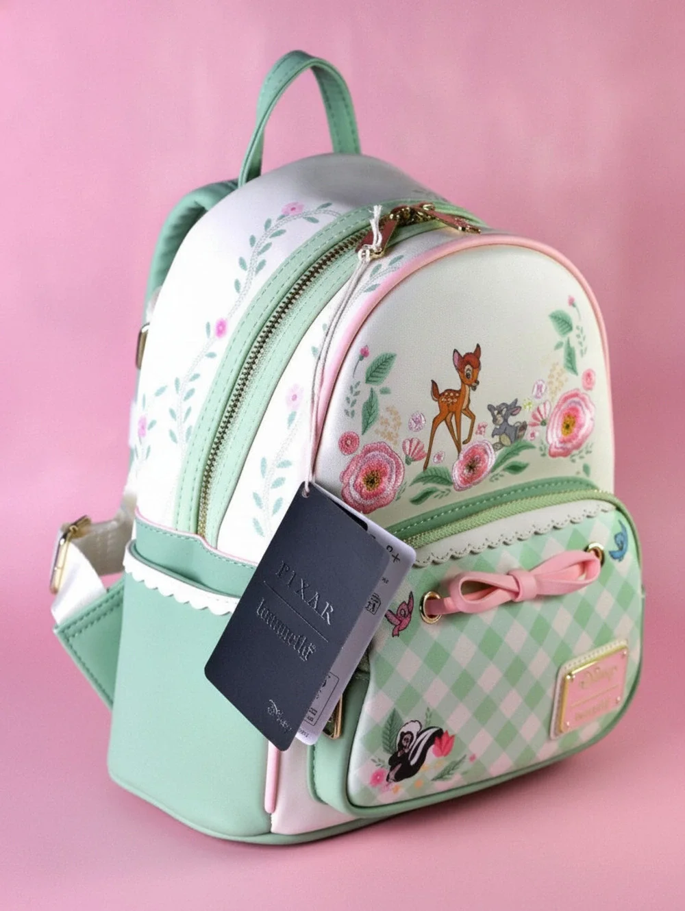 Loungefly Disney Bambi Spring Time Gingham Mini Backpack